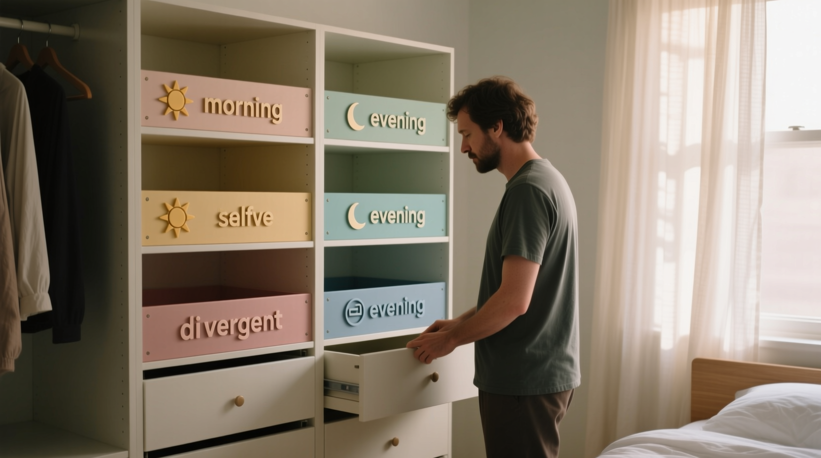 closet labeling for neurodivergent adults