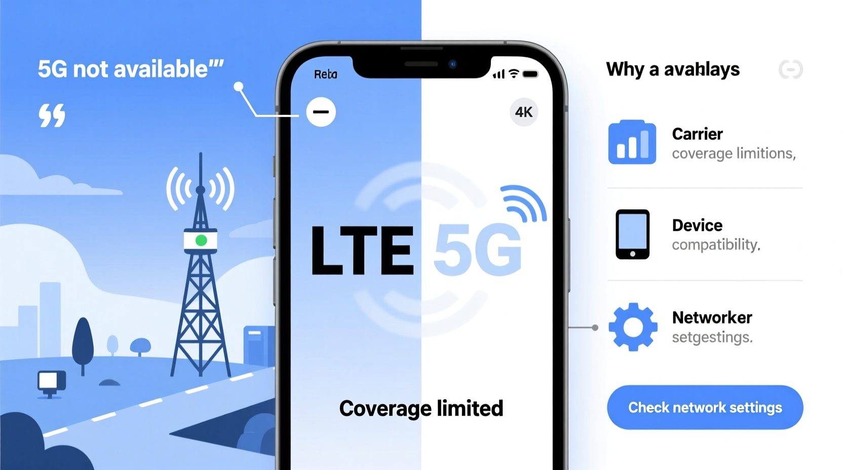 why does my phone say lte instead of 5g network explained