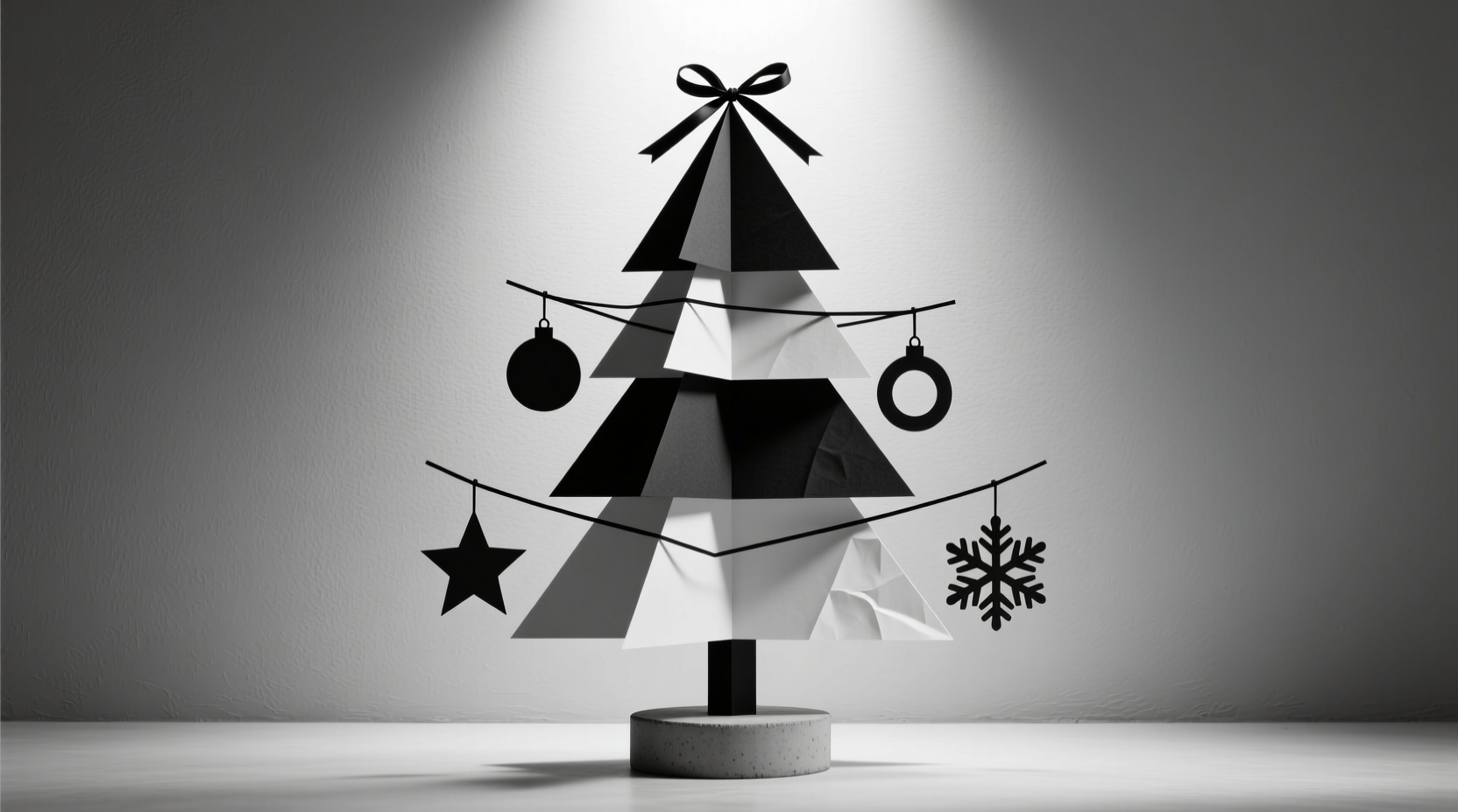 how to make a minimalist christmas tree decoration theme using monochrome tones