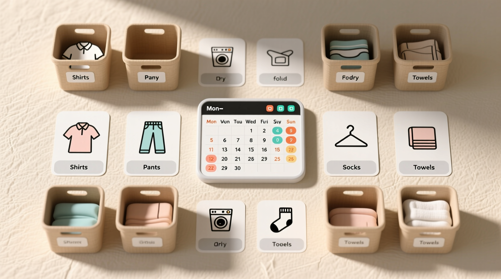 free printable laundry schedule