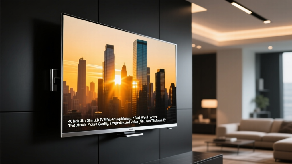 40 Inch Ultra Slim LED TV What Actually Matters: 7 Real-World Factors That Dictate Picture Quality, Longevity, and Value (Not Just Thickness)