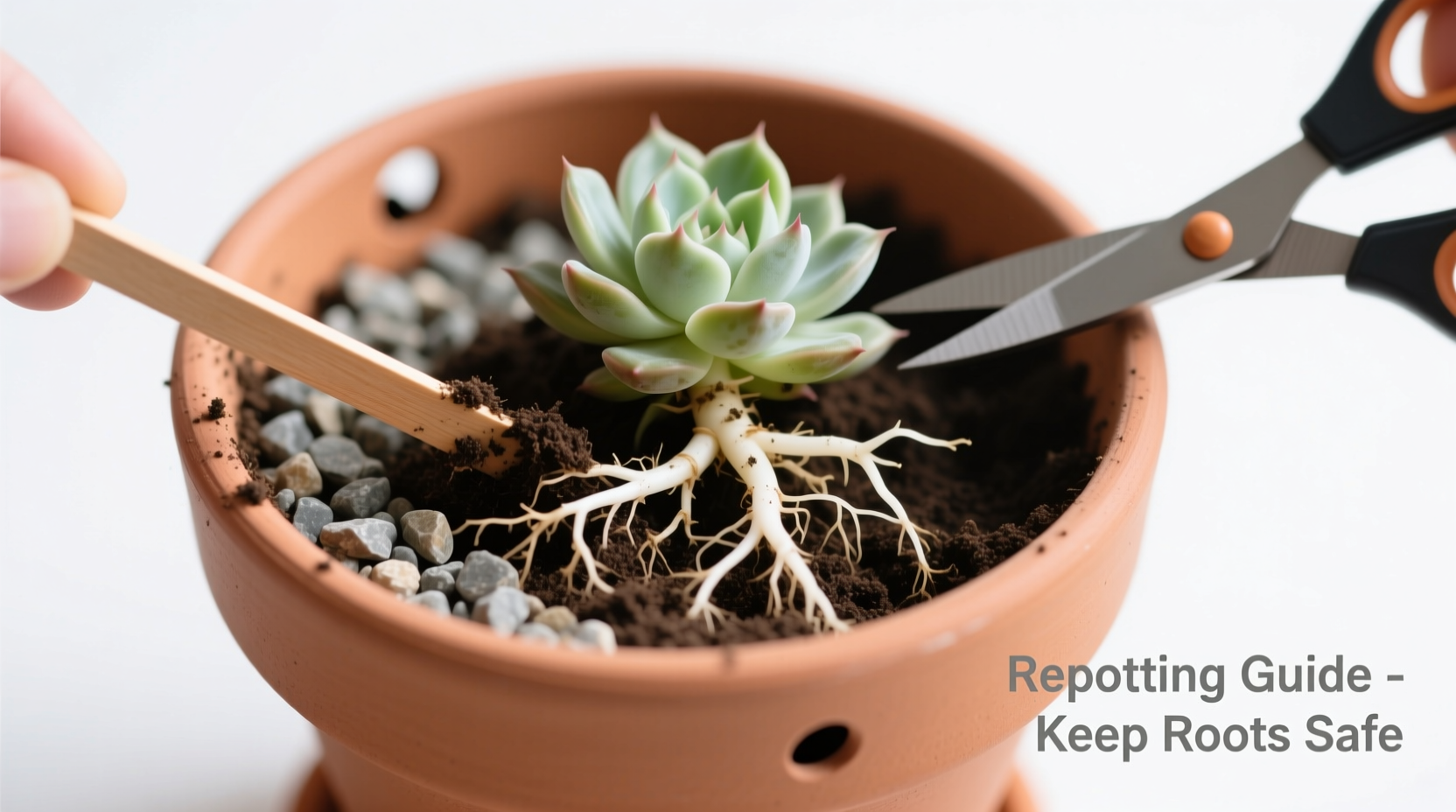 step by step guide to repotting an overgrown succulent without damaging roots