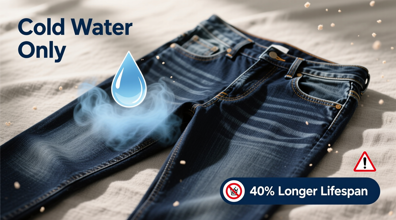 cold water wash for dark jeans preserve color stretch