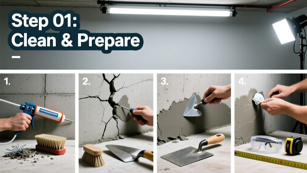 How to Repair a Foundation Crack in Concrete Basement Wall