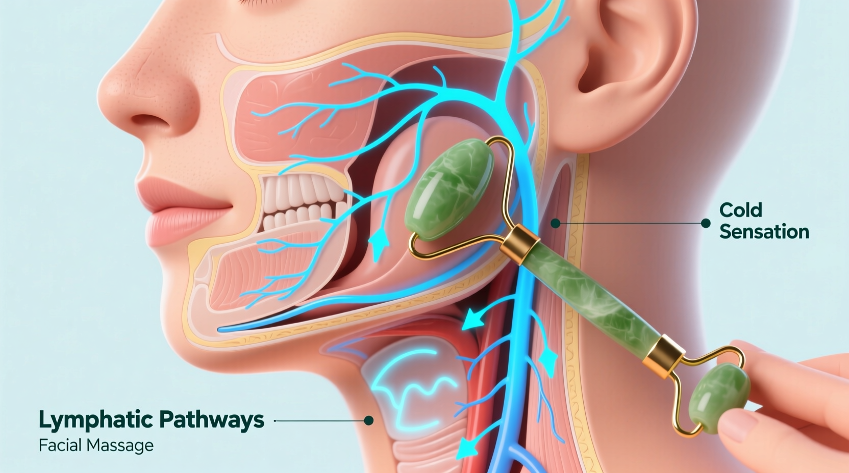 do jade rollers help with lymphatic drainage or is it just cold sensation