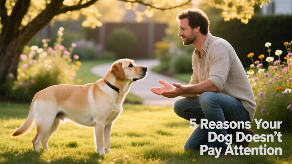Trainer and owner practicing recall exercises together with a focused, attentive dog