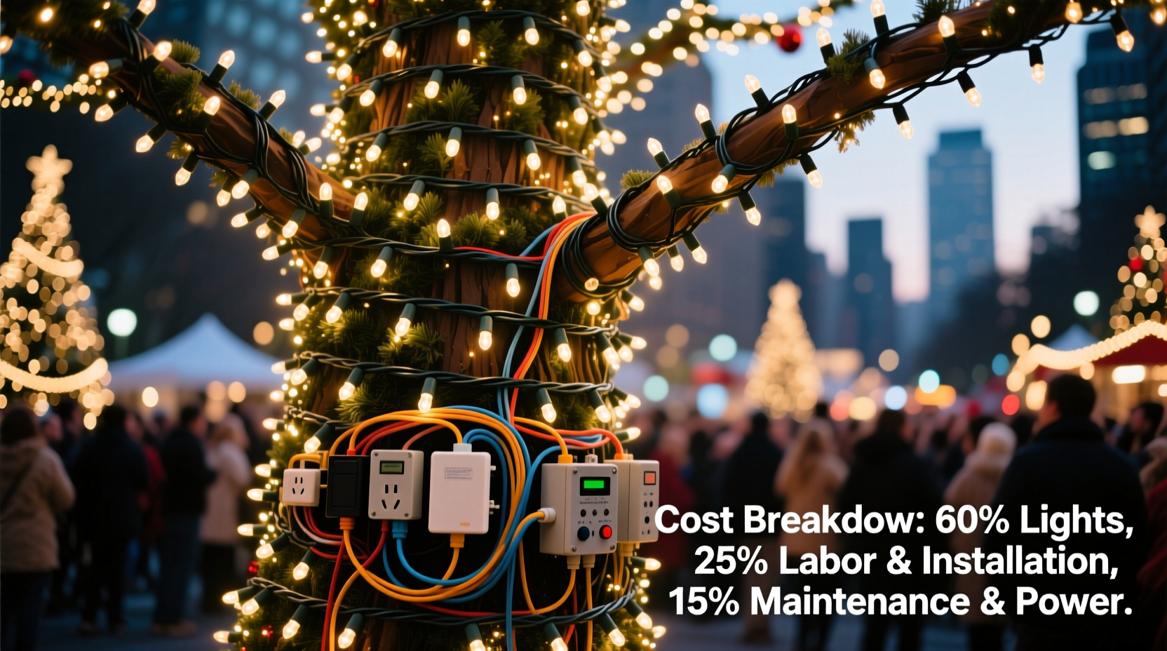 why do public christmas displays use so many mini lights cost breakdown