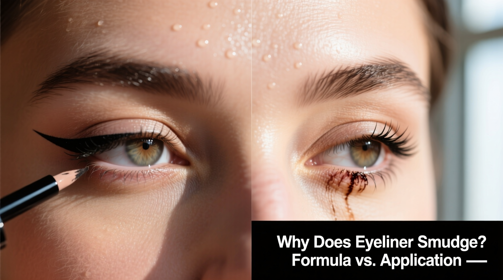 why is my eyeliner smudging by noon formula vs application issues