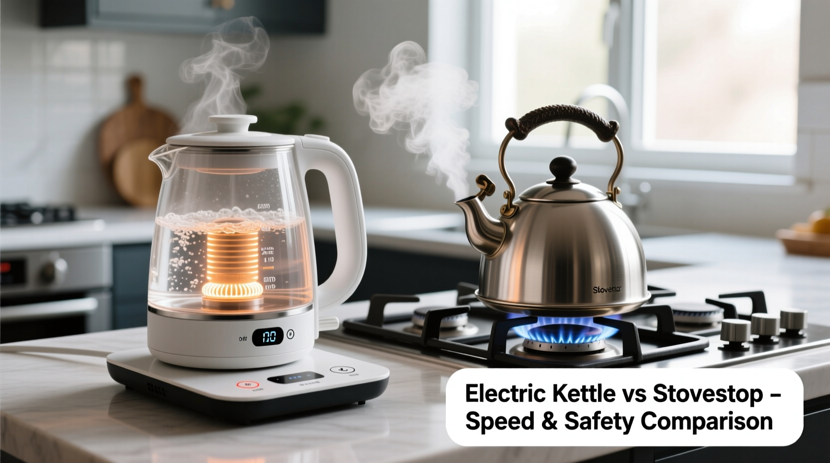 are electric kettles safer and faster than stovetop kettles for boiling water