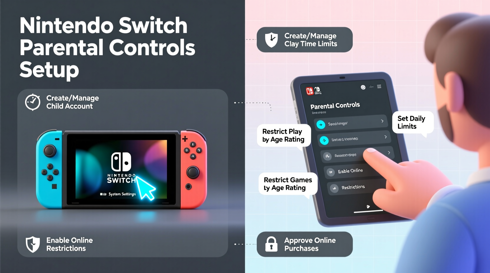 how to set up parental controls on a nintendo switch effectively