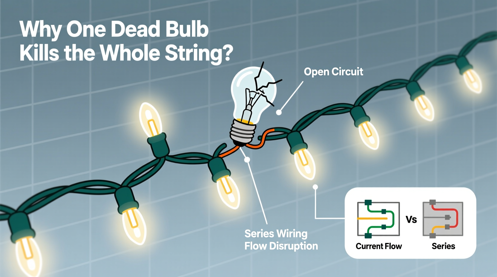 why does one strand of christmas lights go out and take others with it