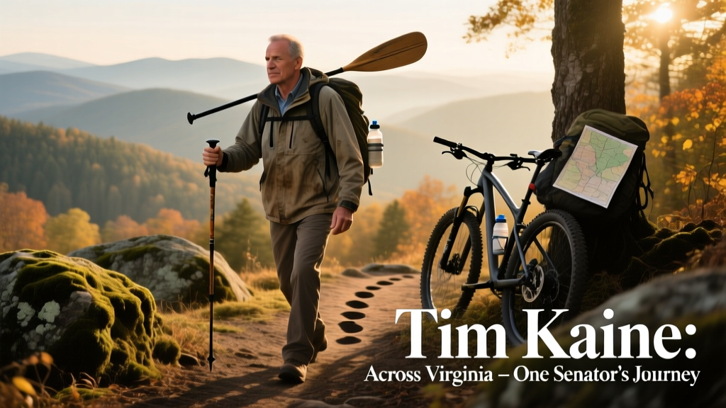 Tim Kaine Hiked, Paddled, and Biked Across Virginia — All During Senate Recesses