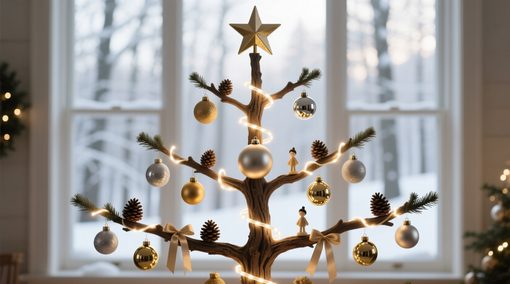 how to create symmetry when decorating an asymmetrical christmas tree