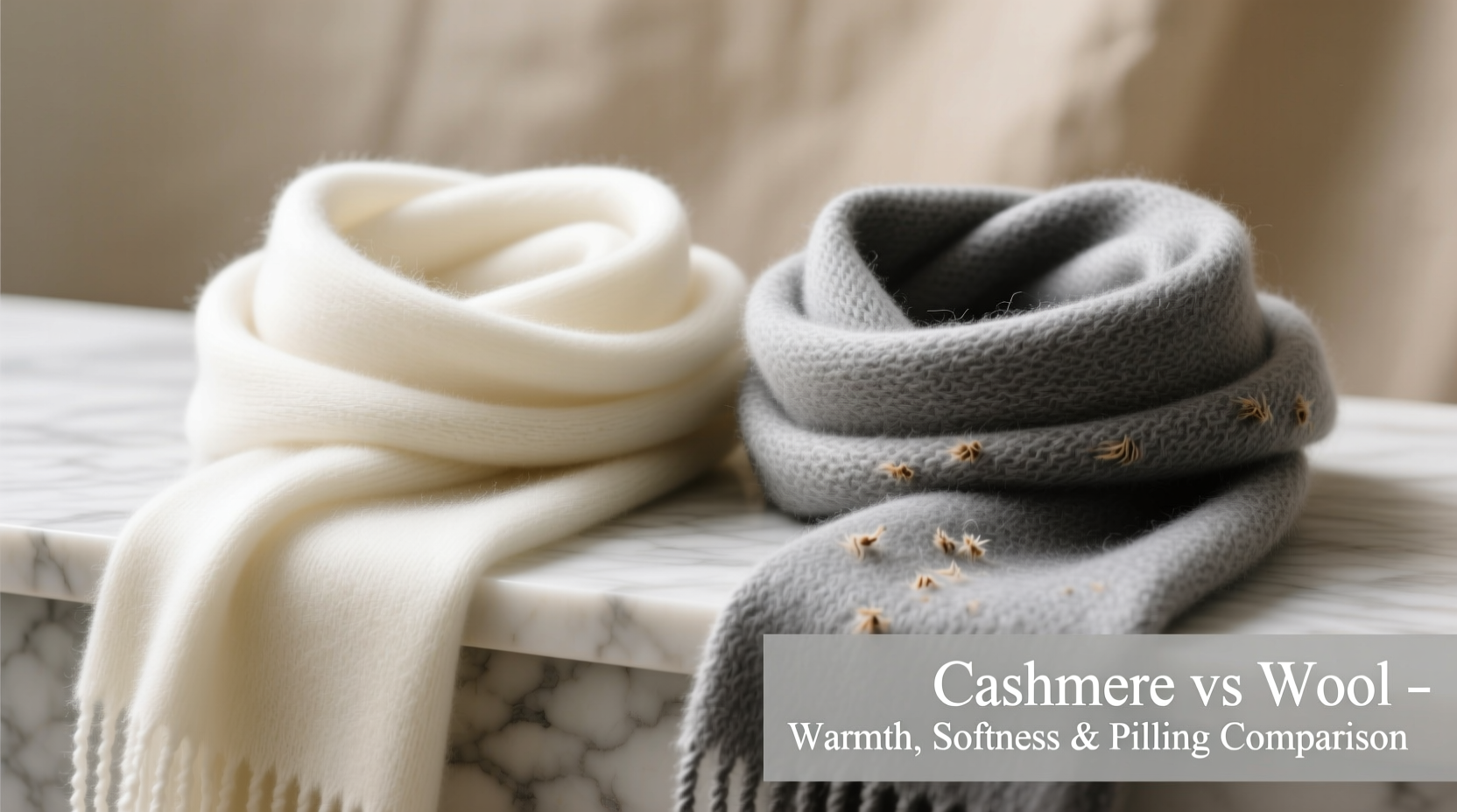 cashmere scarves vs wool warmth softness and pilling compared