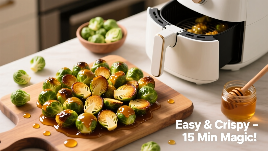 Air Fryer Honey Brussels Sprouts (Crispy & Easy!)