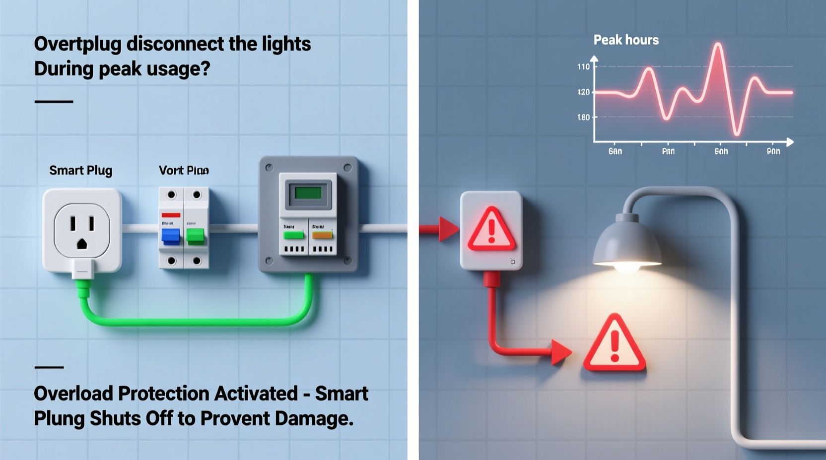 why does my smart plug disconnect the lights during peak usage