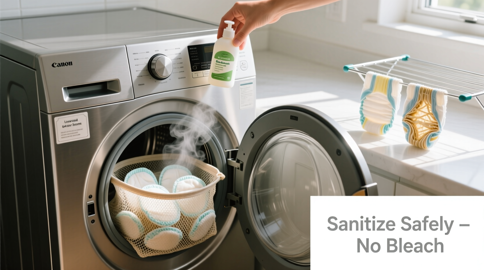 sanitize cloth diaper inserts without bleach