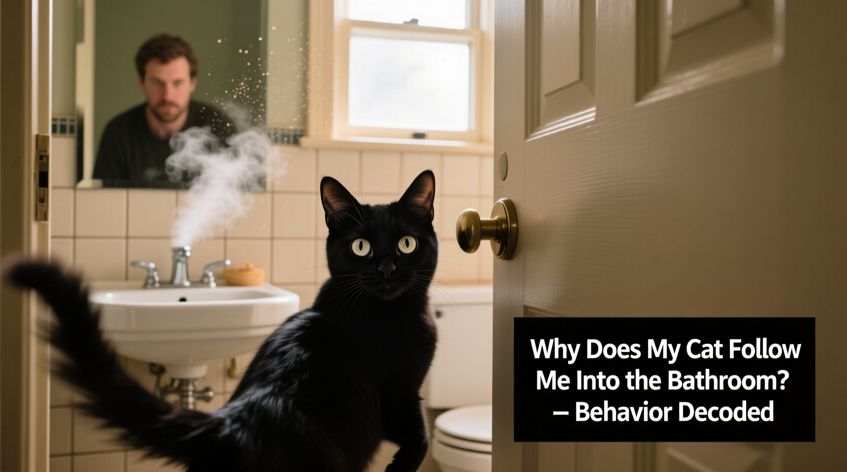 why does my cat follow me into the bathroom every single time behavior decoded