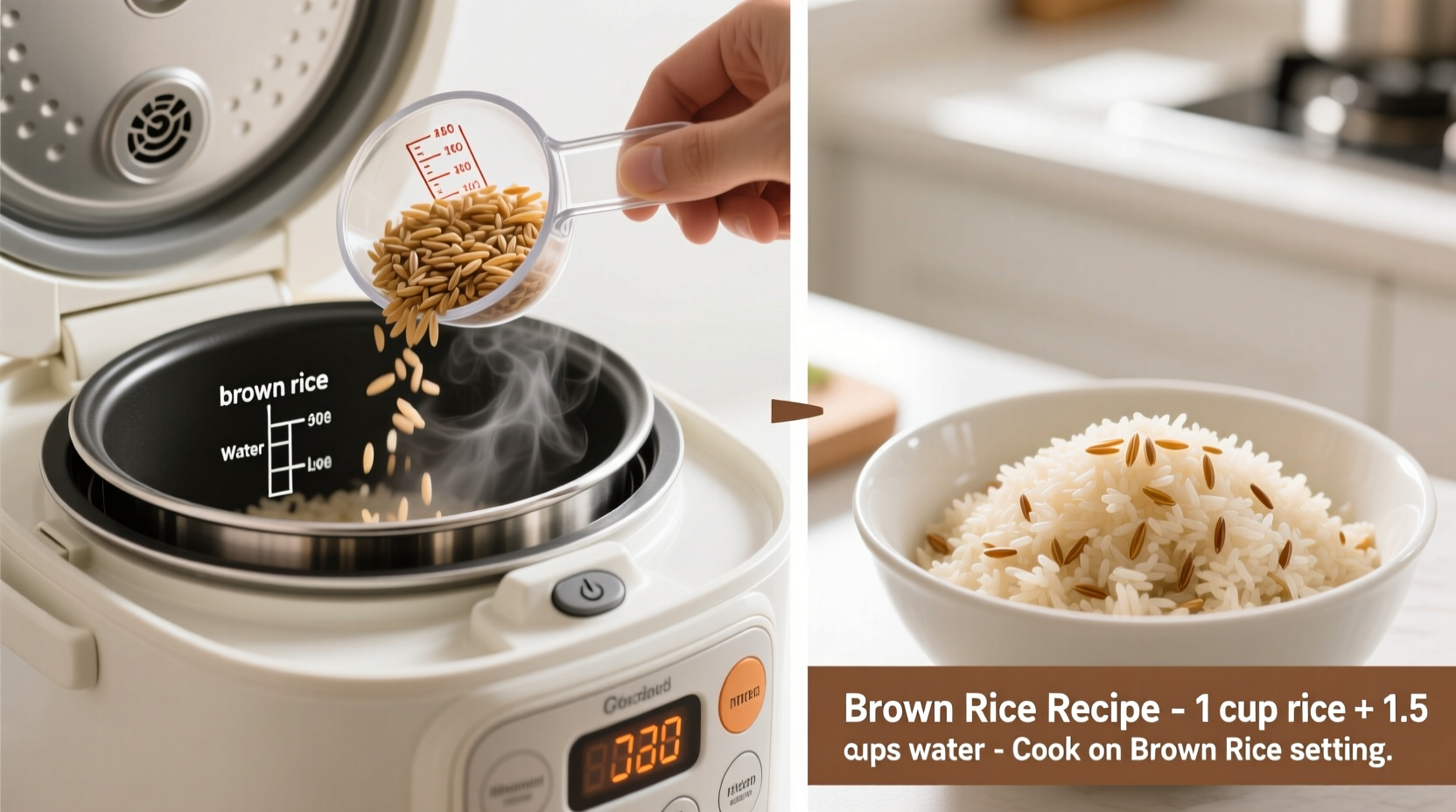 how to prepare brown rice in rice cooker