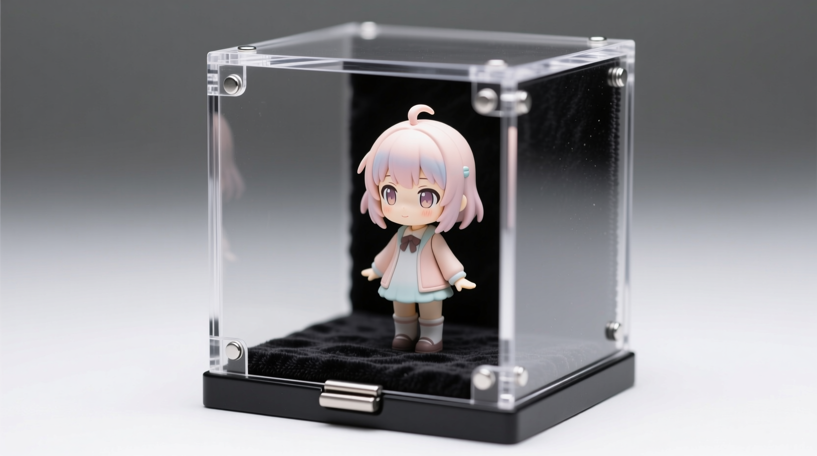 how to clean anime figurine cases without lint or static