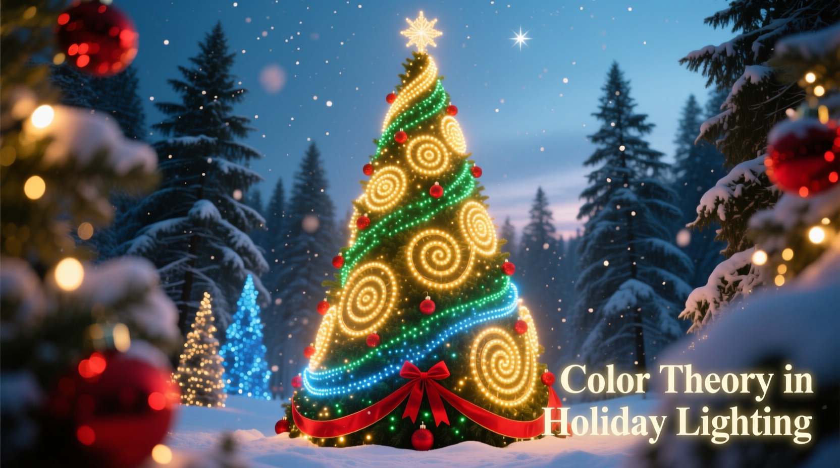 how to use color theory to design a harmonious christmas light display