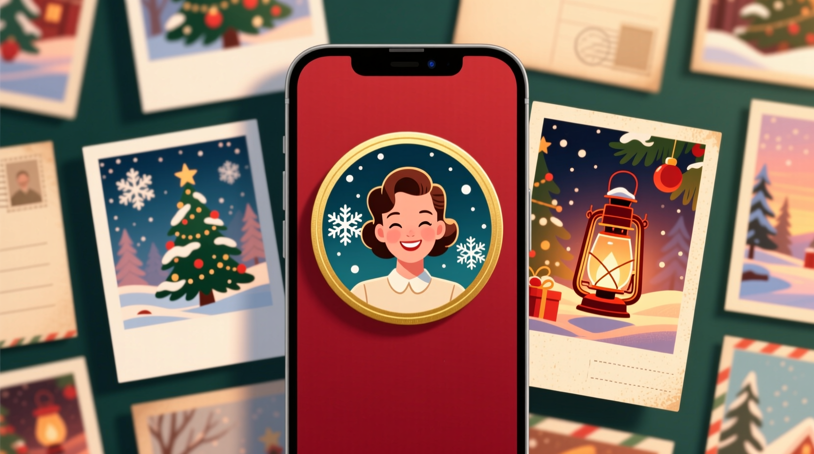 turn holiday photo cards into contact images on your ph