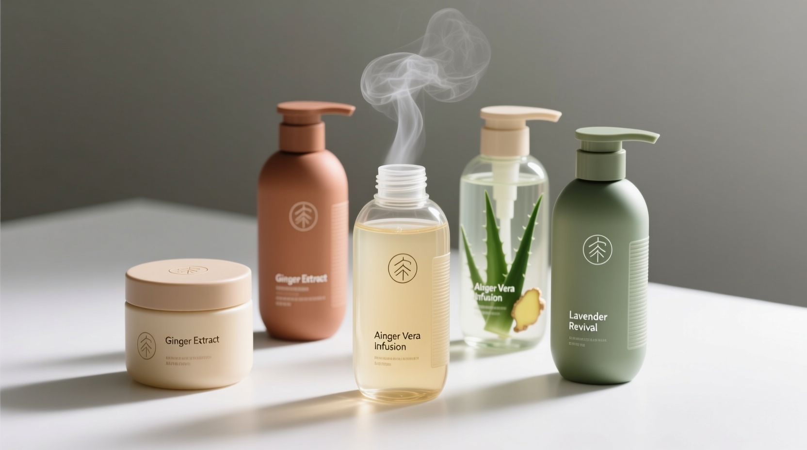 shampoo ginger containers