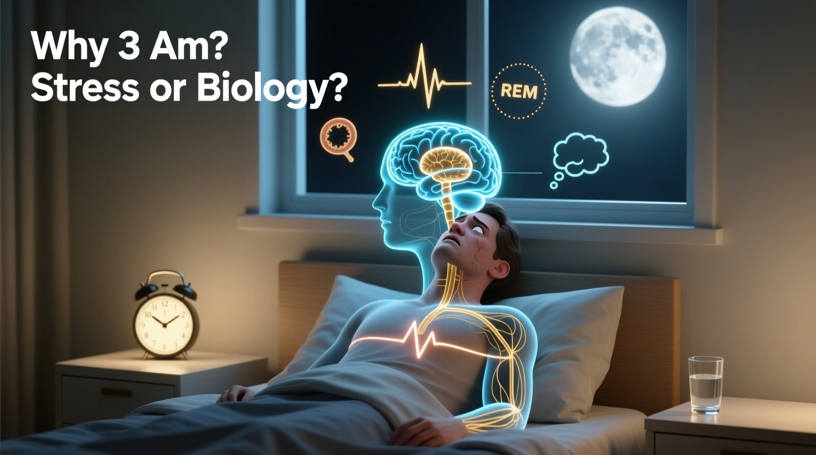 why do people wake up at 3am and is it linked to stress or biology