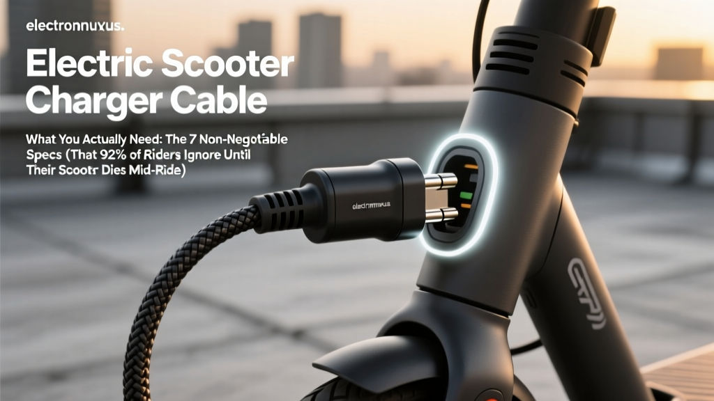 Electric Scooter Charger Cable What You Actually Need: The 7 Non-Negotiable Specs (That 92% of Riders Ignore Until Their Scooter Dies Mid-Ride)