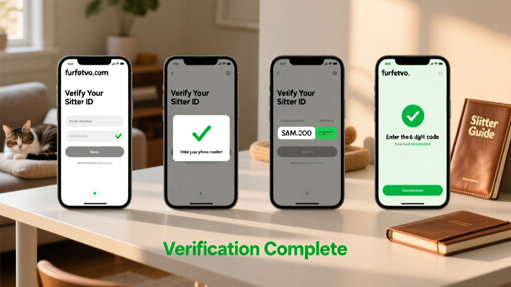 Step-by-step screenshot showing the phone verification interface on furpetvo.com