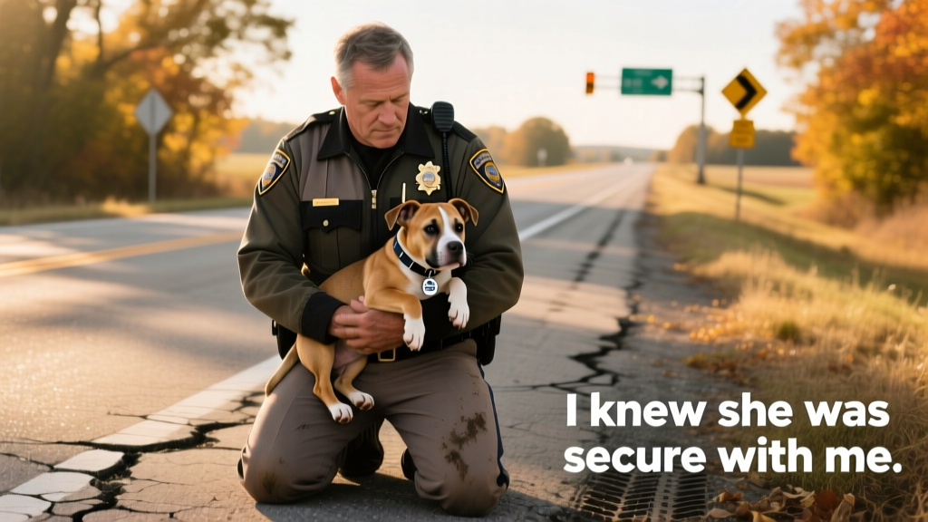 State Trooper Adopts Pit Bull He Saved from Highway: "I Knew She Was Secure with Me"