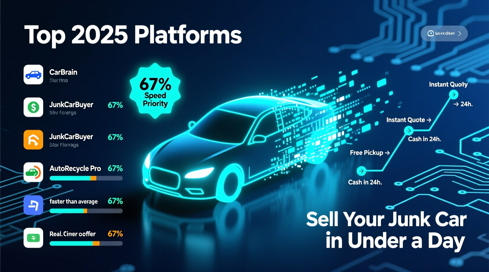 Best Place to Sell Junk Car 2025: Top Platforms & 67% Speed Priority Data