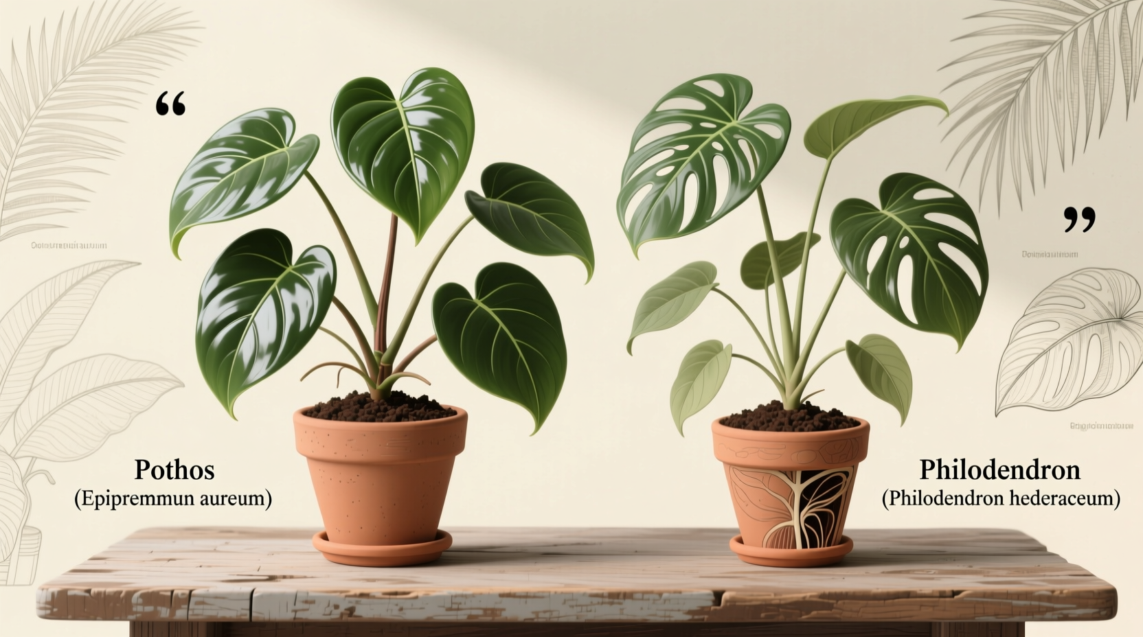 is a pothos a philodendron