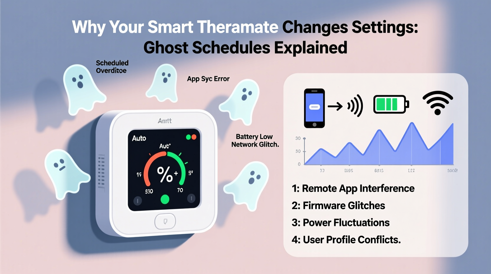 why does my smart thermostat keep changing settings ghost schedules explained