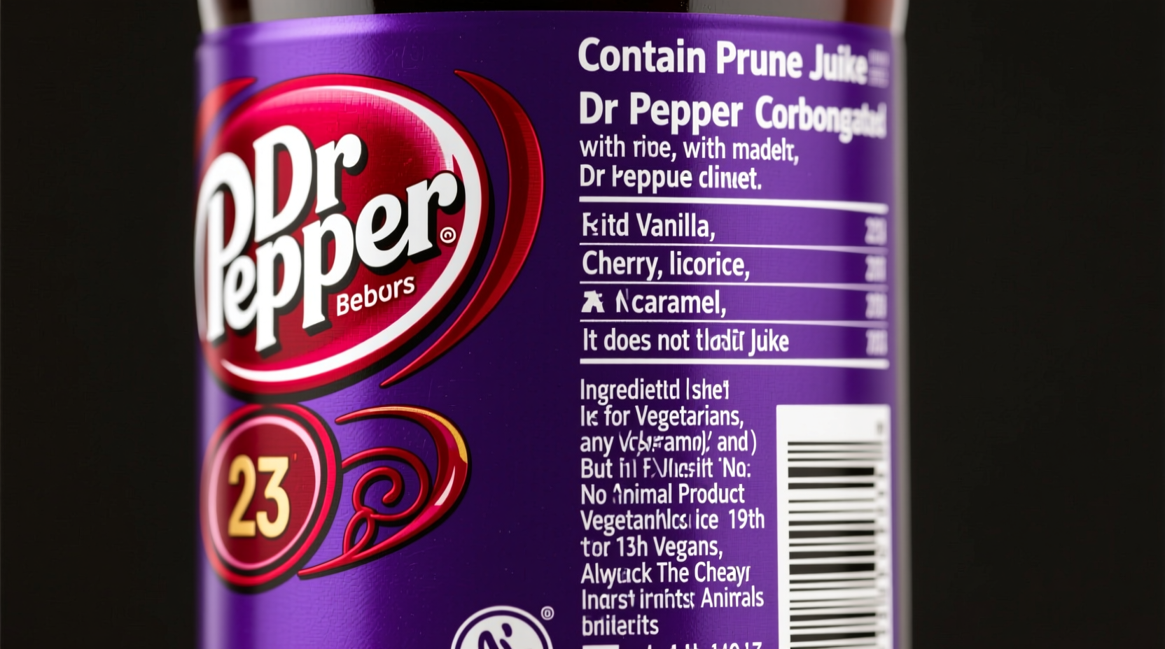 Dr Pepper Ingredients: No Prune Juice in Formula