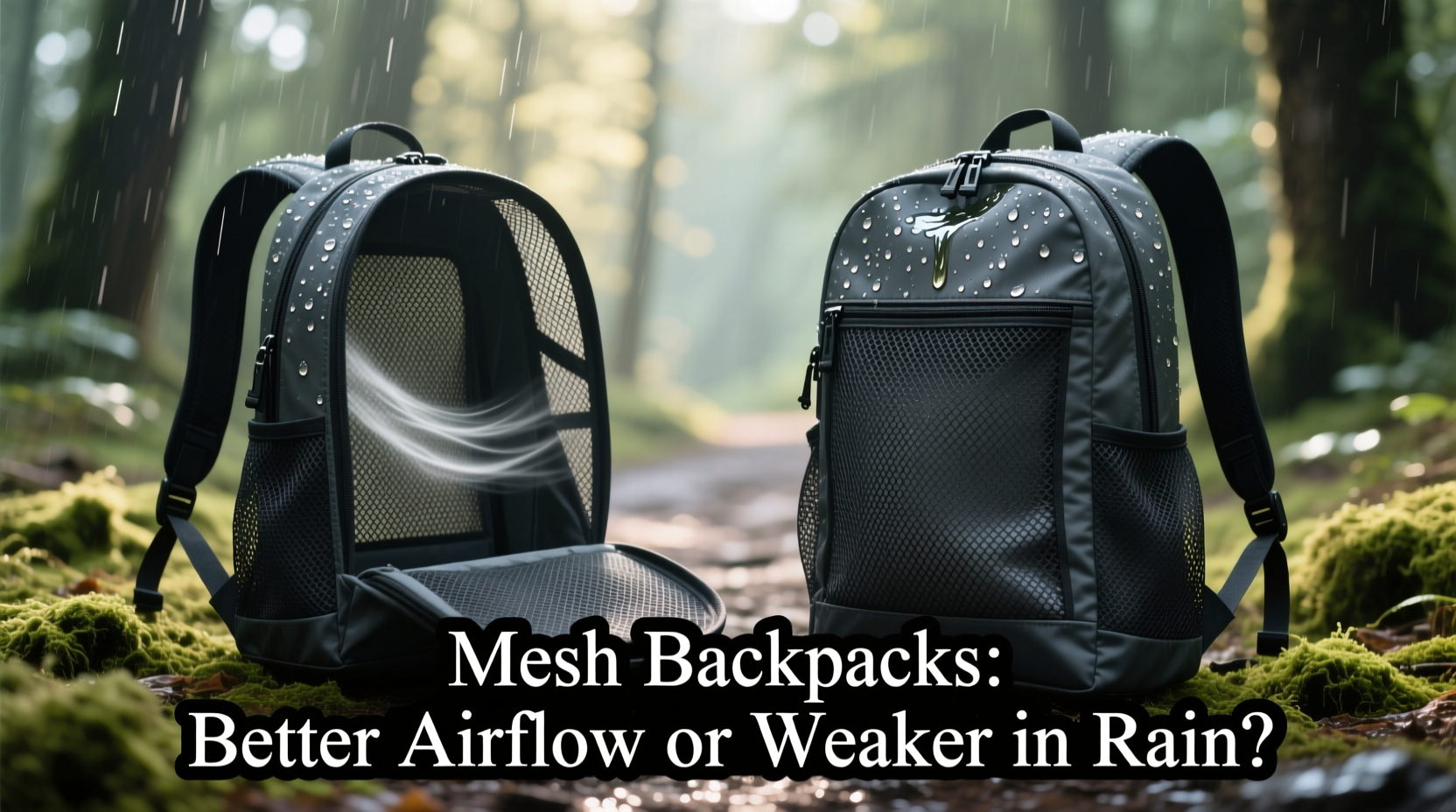 are mesh backpacks better for airflow or just flimsier in rain
