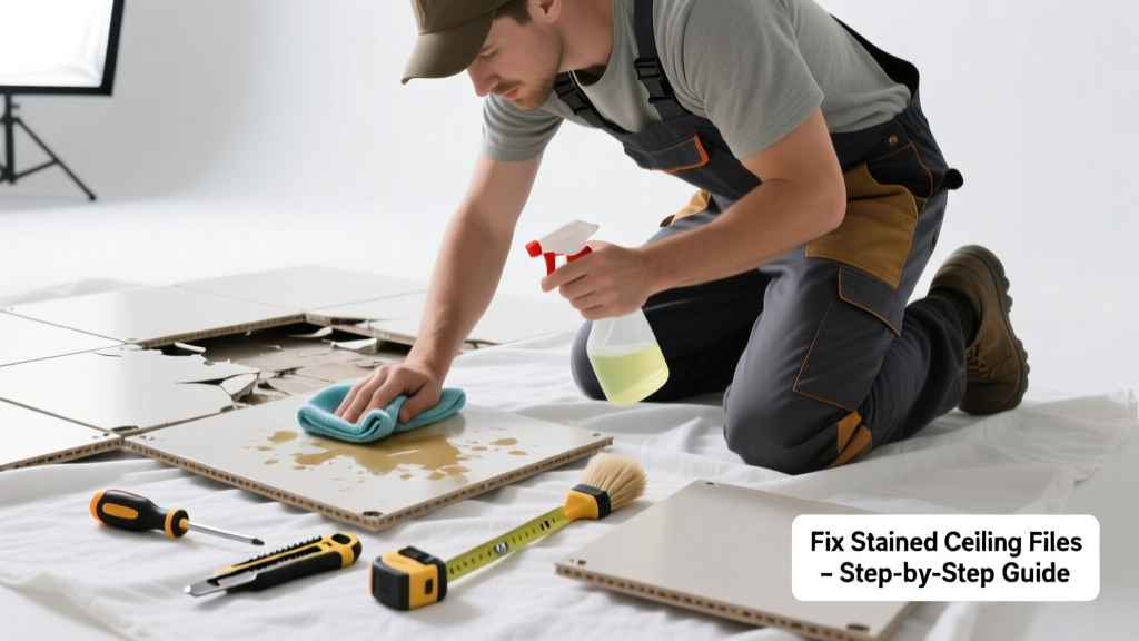 How to Fix Stained Acoustic Ceiling Tiles