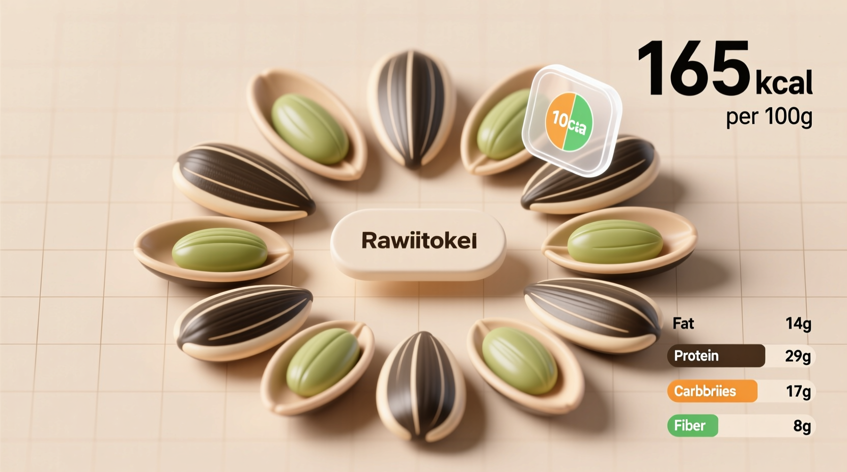 calories in sunflower seeds