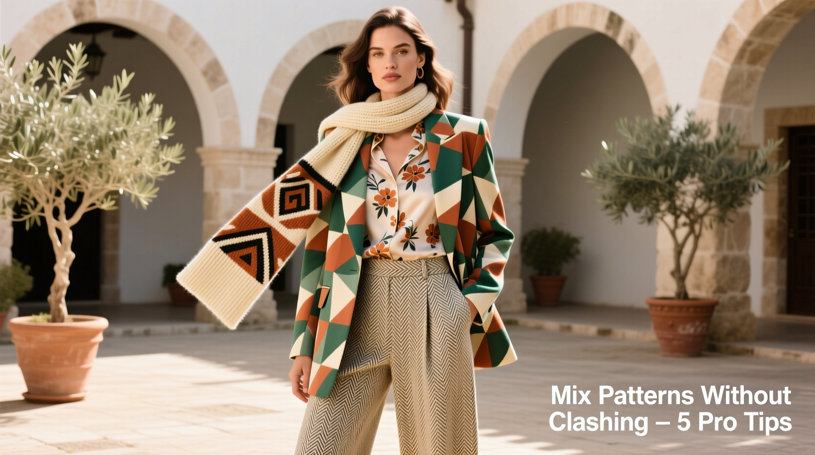 how to mix patterns in outfits without clashing prints