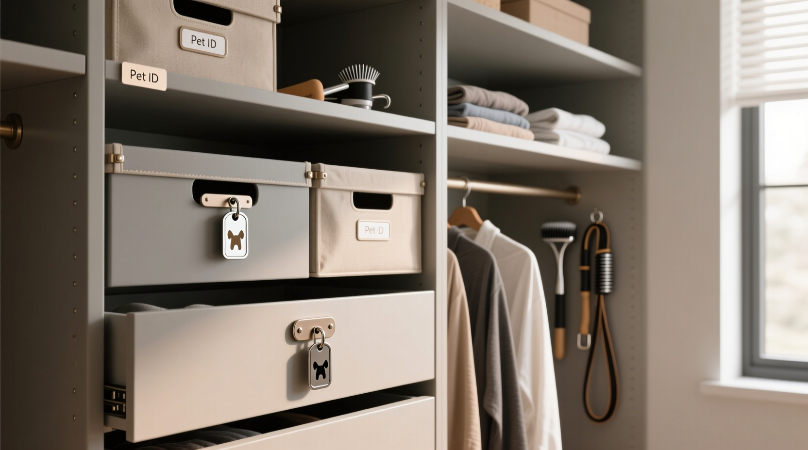 closet organization tips pet id tag holders
