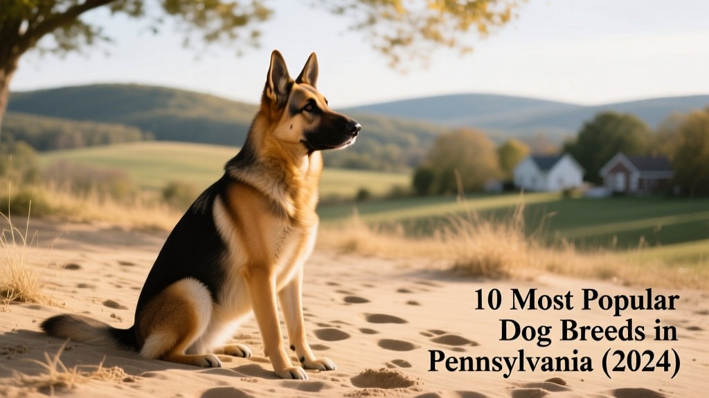 A calm, alert German Shepherd sitting on sandy ground, gazing thoughtfully into the distance