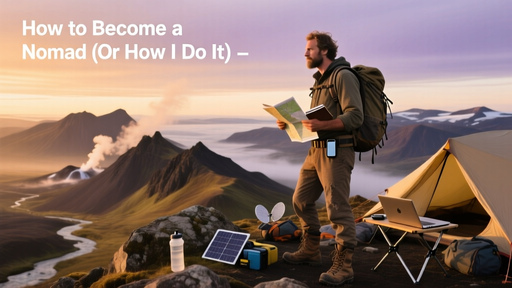 Nomadic Matt hiking in the mountains of Iceland