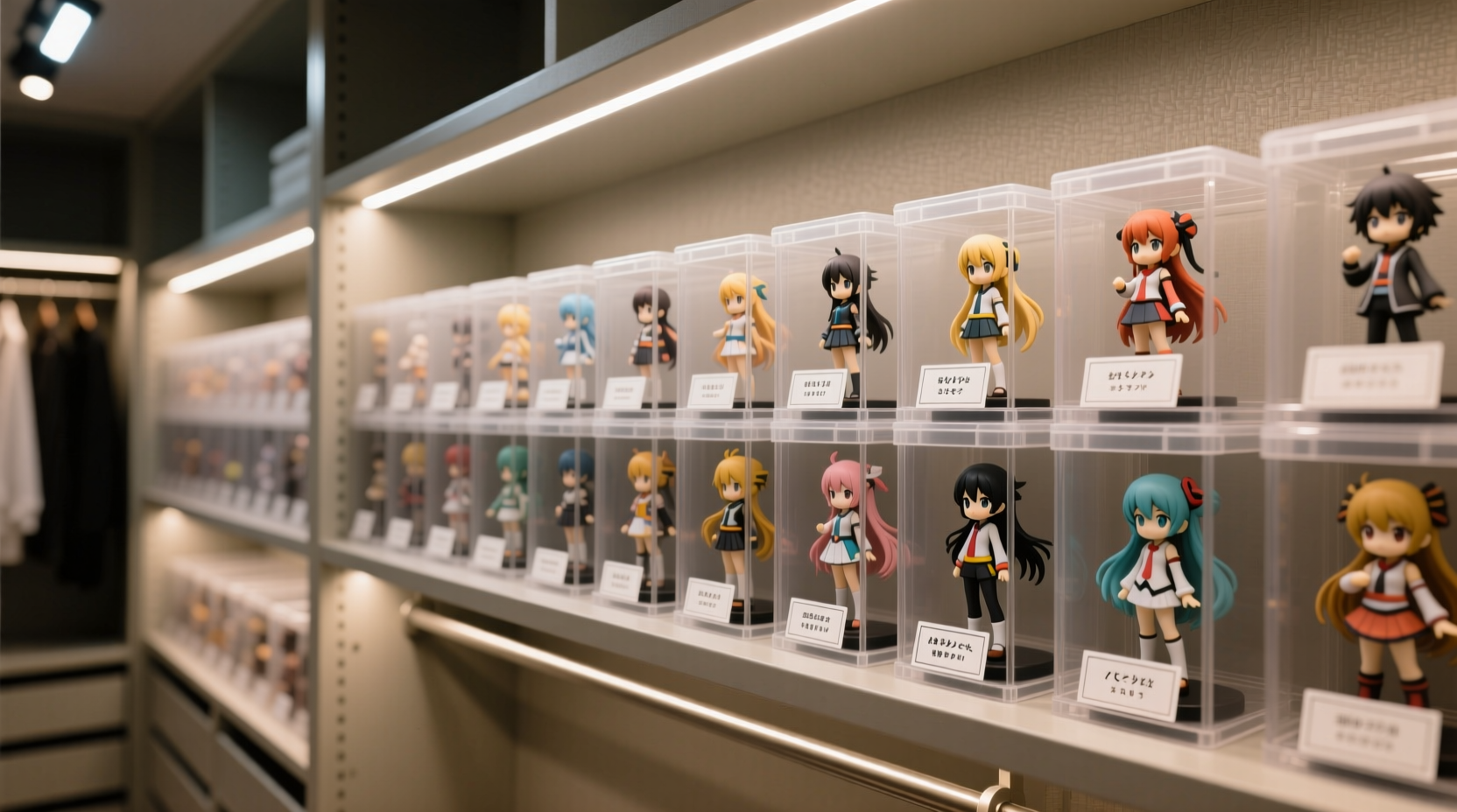 closet organization tips for anime figure stands
