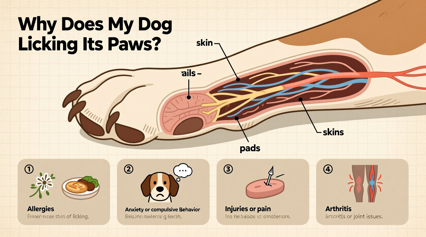 why does my dog lick its paws constantly possible causes beyond allergies