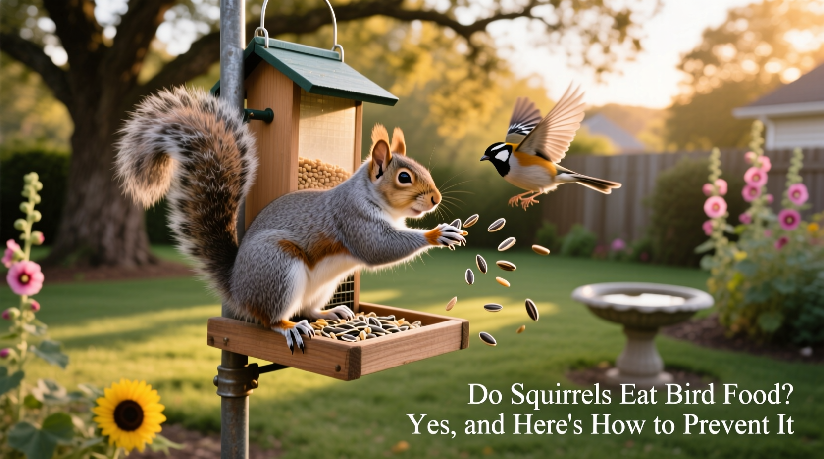 do squirrels eat bird food