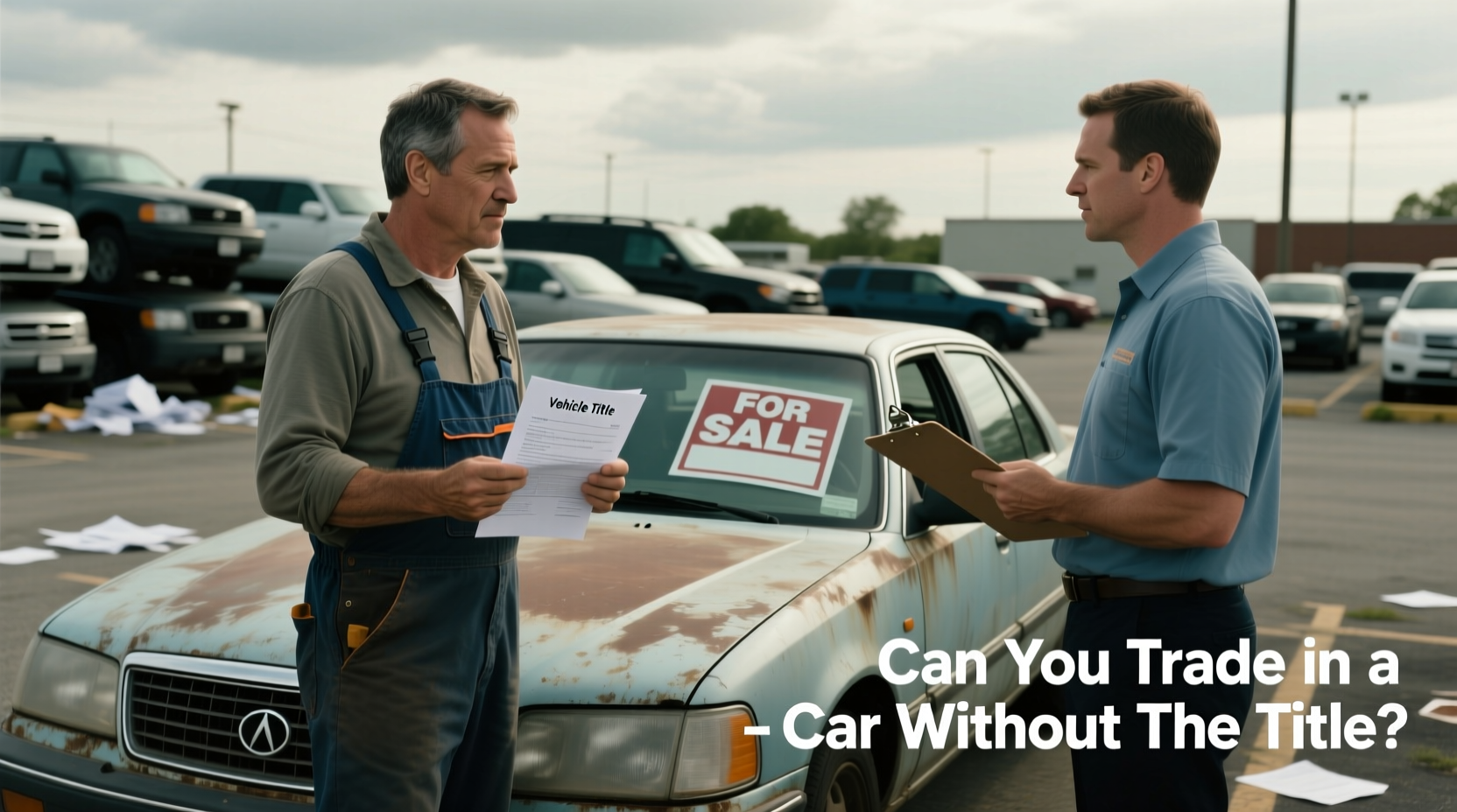 can you trade in a car without title