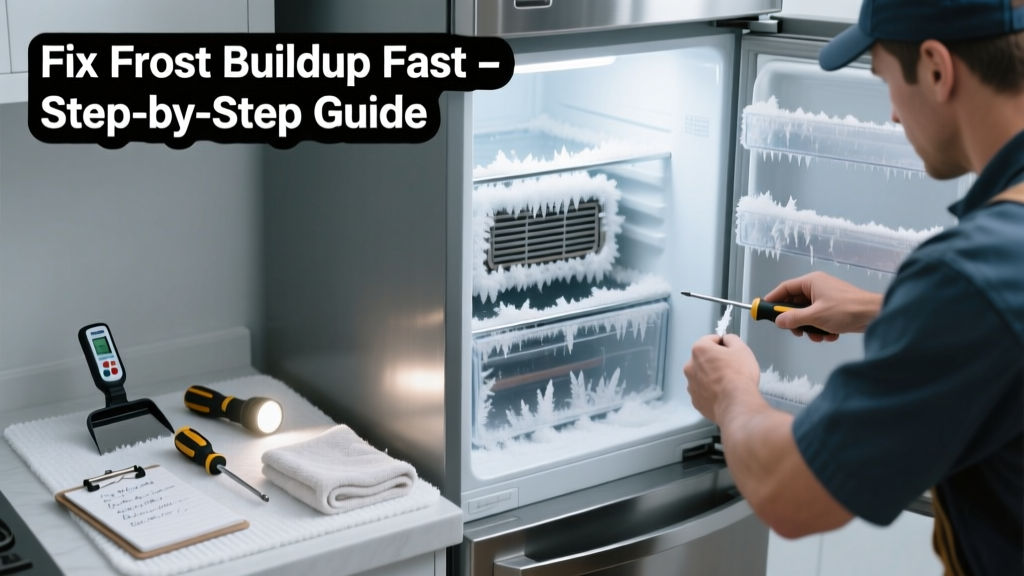 Fix Refrigerator Frost Buildup in Kitchen Fast