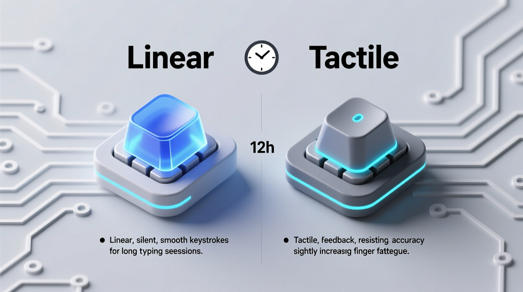 mechanical keyboard switches linear vs tactile which is actually better for all day typing