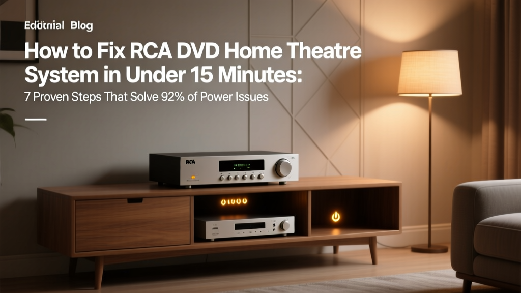 Fix RCA DVD Home Theater System (2026)