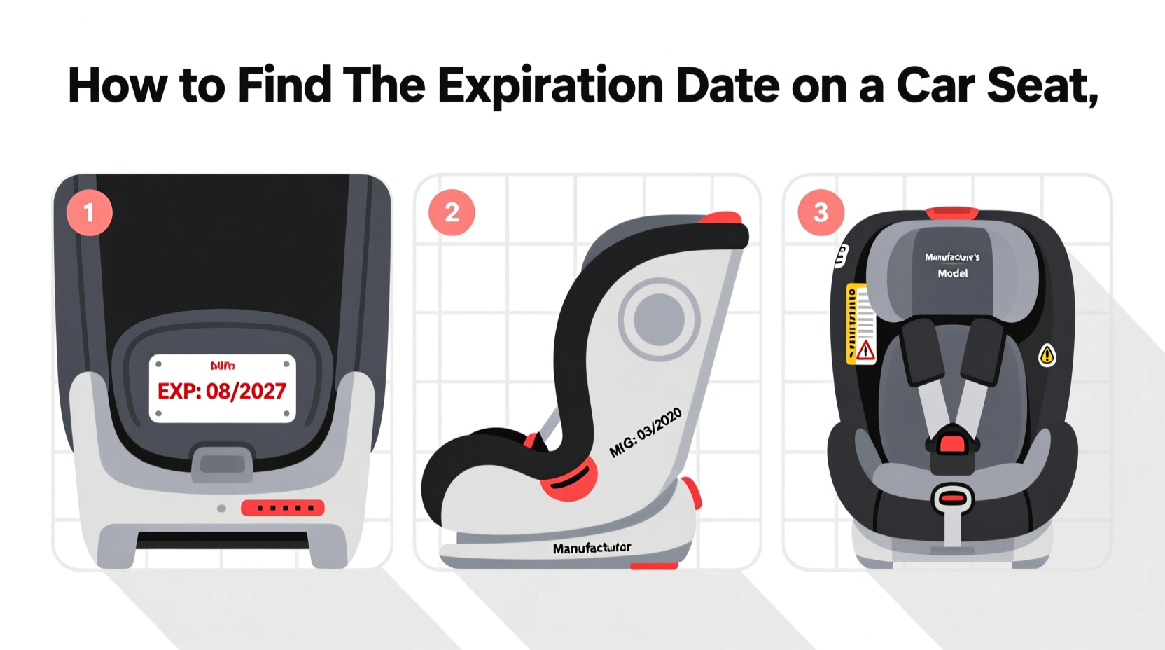 how to find expiration date on car seat
